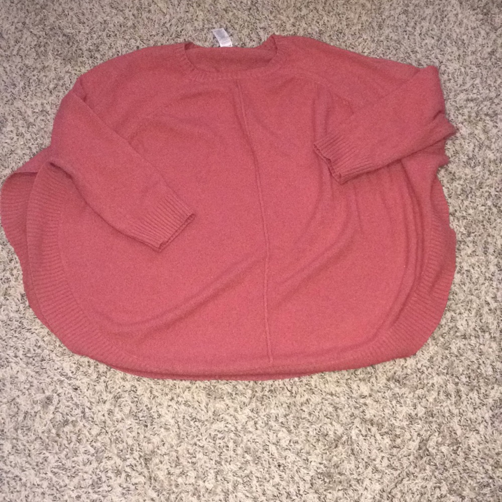 Plus size poncho tunic sweater